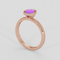 0.97 Ct. Pinkish Purple Sapphire Ring, 18K Rose Gold 2