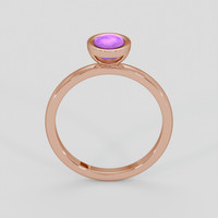 0.97 Ct. Pinkish Purple Sapphire Ring, 18K Rose Gold 3