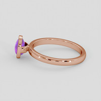 0.97 Ct. Pinkish Purple Sapphire Ring, 18K Rose Gold 4
