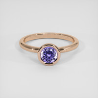 0.91 Ct. Purple Sapphire Ring, 18K Rose Gold 1
