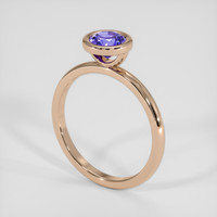 0.91 Ct. Purple Sapphire Ring, 18K Rose Gold 2
