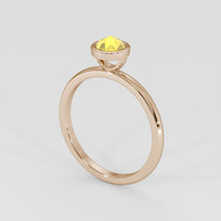 0.58 Ct. Yellow Sapphire Ring, 18K Rose Gold 2