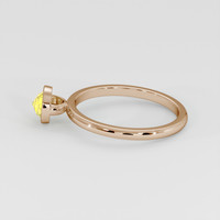 0.58 Ct. Yellow Sapphire Ring, 18K Rose Gold 4