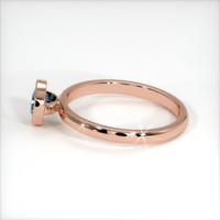0.58 Ct. Greyish Blue Sapphire Ring, 18K Rose Gold 4