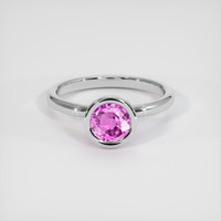 1.38 Ct. Pink Sapphire Ring, 10K White Gold 1