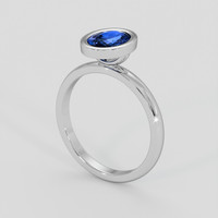 1.39 Ct. Blue Sapphire Ring, 10K White Gold 2