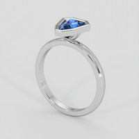 1.04 Ct. Blue Sapphire Ring, 10K White Gold 2