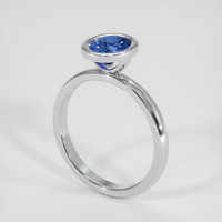 1.48 Ct. Blue Sapphire Ring, 14K White Gold 2