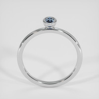 0.23 Ct. Greenish Blue Sapphire Ring, 14K White Gold 3