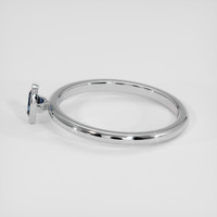 0.23 Ct. Greenish Blue Sapphire Ring, 14K White Gold 4