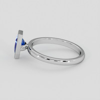 1.04 Ct. Blue Sapphire Ring, 14K White Gold 4