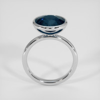 5.03 Ct. Bluish Green Sapphire Ring, 14K White Gold 3