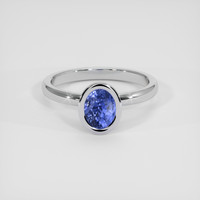 1.68 Ct. Blue Sapphire Ring, 18K White Gold 1