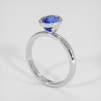 1.68 Ct. Blue Sapphire Ring, 18K White Gold 2