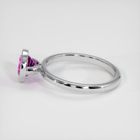 1.38 Ct. Pink Sapphire Ring, 18K White Gold 4