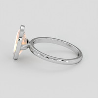 4.52 Ct. Padparadscha Sapphire Ring, 18K White Gold 4