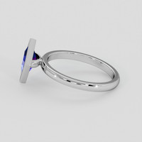 1.06 Ct. Blue Sapphire Ring, 18K White Gold 4