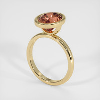 2.83 Ct. Multi Color Tourmaline Ring, 10K Yellow Gold 2