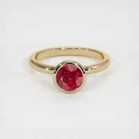 1.51 Ct. Purplish Red Ruby Ring, 10K Yellow Gold 1
