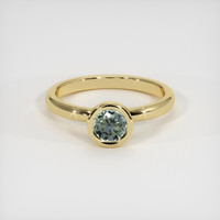 0.57 Ct. Green Sapphire Ring, 10K Yellow Gold 1