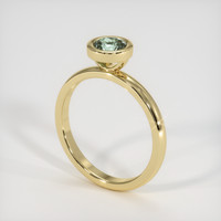 0.57 Ct. Green Sapphire Ring, 10K Yellow Gold 2