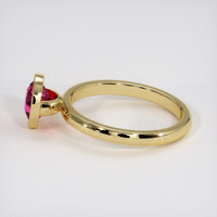 1.02 Ct. Reddish Pink Sapphire Ring, 14K Yellow Gold 4