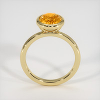 3.58 Ct. Orangish Yellow Sapphire Ring, 14K Yellow Gold 3