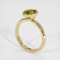 1.60 Ct. Yellowish Green Sapphire Ring, 14K Yellow Gold 2