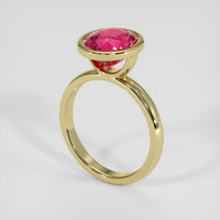 4.14 Ct. Pink Sapphire Ring, 14K Yellow Gold 2