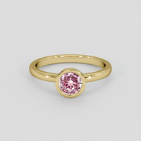 1.09 Ct. Pink Sapphire Ring, 14K Yellow Gold 1