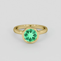 1.26 Ct. Emerald Ring, 18K Yellow Gold 1