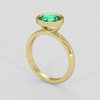 1.26 Ct. Emerald Ring, 18K Yellow Gold 2