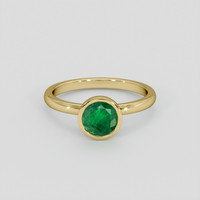 1.11 Ct. Emerald Ring, 18K Yellow Gold 1