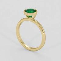 1.11 Ct. Emerald Ring, 18K Yellow Gold 2
