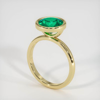2.16 Ct. Emerald Ring, 18K Yellow Gold 2