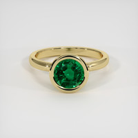 1.71 Ct. Emerald Ring, 18K Yellow Gold 1