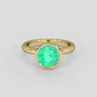 1.00 Ct. Emerald Ring, 18K Yellow Gold 1
