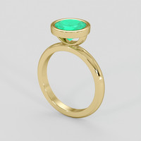 1.00 Ct. Emerald Ring, 18K Yellow Gold 2