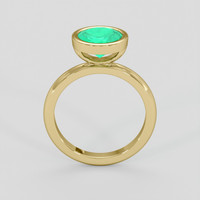 1.00 Ct. Emerald Ring, 18K Yellow Gold 3