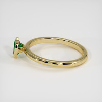 0.39 Ct. Emerald Ring, 18K Yellow Gold 4