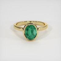 1.89 Ct. Emerald Ring, 18K Yellow Gold 1