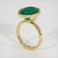 4.41 Ct. Emerald Ring, 18K Yellow Gold 2