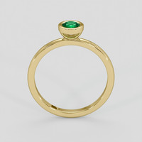 0.28 Ct. Emerald Ring, 18K Yellow Gold 3