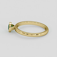 0.28 Ct. Emerald Ring, 18K Yellow Gold 4