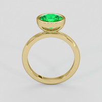 0.93 Ct. Emerald Ring, 18K Yellow Gold 3