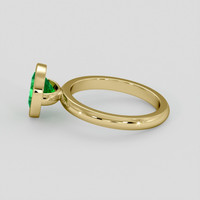 0.93 Ct. Emerald Ring, 18K Yellow Gold 4
