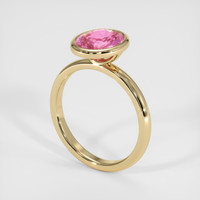 2.80 Ct. Pink Sapphire Ring, 18K Yellow Gold 2