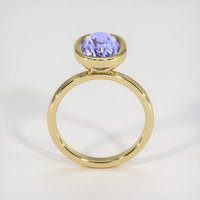 3.46 Ct. Purplish Blue Sapphire Ring, 18K Yellow Gold 3