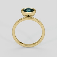 1.33 Ct. Greenish Blue Sapphire Ring, 18K Yellow Gold 3