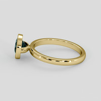 1.33 Ct. Greenish Blue Sapphire Ring, 18K Yellow Gold 4